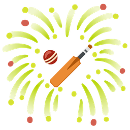 cricket game and fireworks