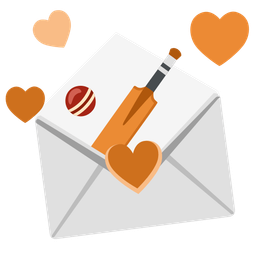 cricket game and love letter