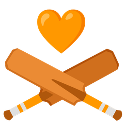 cricket game and orange heart