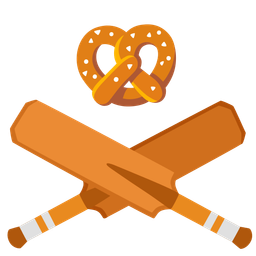cricket game and pretzel