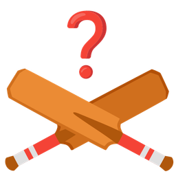 cricket game and red question mark