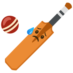 cricket game and sad but relieved face