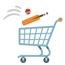 cricket game and shopping cart