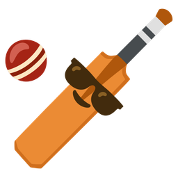 cricket game and smiling face with sunglasses