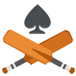 cricket game and spade suit