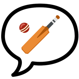 cricket game and speech balloon