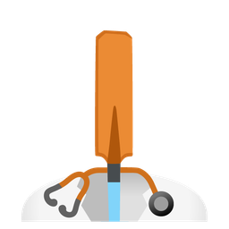 cricket game and stethoscope