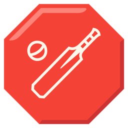 cricket game and stop sign