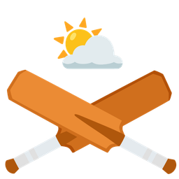 cricket game and sun behind cloud