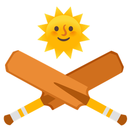 cricket game and sun with face