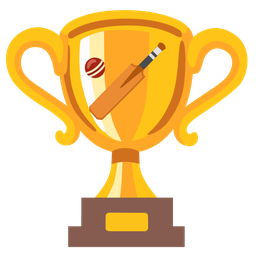 cricket game and trophy