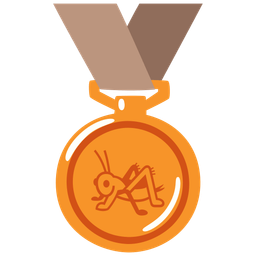 cricket and 3rd place medal