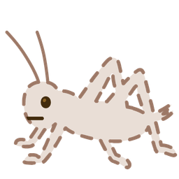 cricket and dotted line face