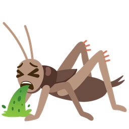 cricket and face vomiting