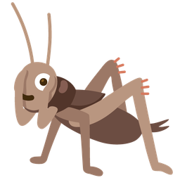 cricket and face with peeking eye