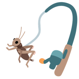 cricket and fishing pole