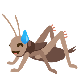 Cricket and Grinning face with sweat