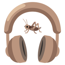 cricket and headphone