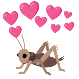 cricket and heart with arrow