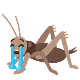 cricket and loudly crying face