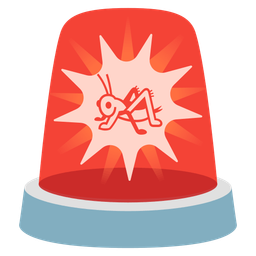 cricket and police car light