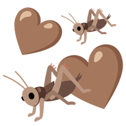 cricket and revolving hearts