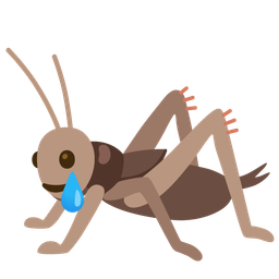 Cricket and Smiling face with tear