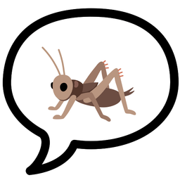 cricket and speech balloon
