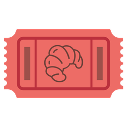 croissant and admission tickets