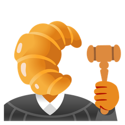 croissant and balance scale