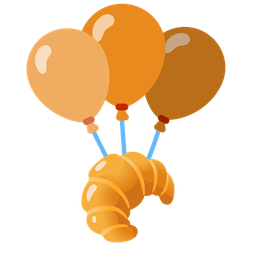 croissant and balloon