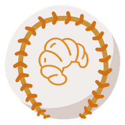 croissant and baseball