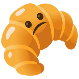 croissant and confused face
