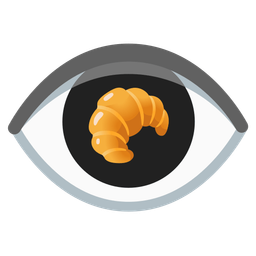croissant and eye