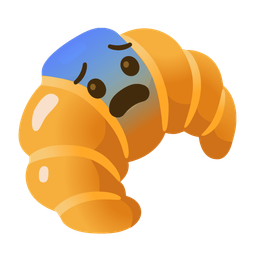 croissant and fearful face