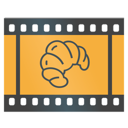 croissant and film frames