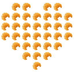 croissant and heart suit