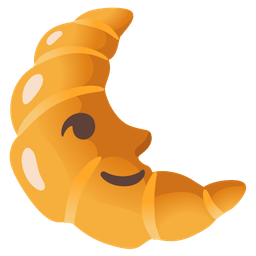 croissant and last quarter moon face