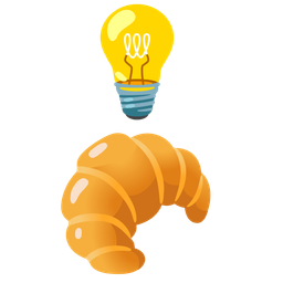 croissant and light bulb