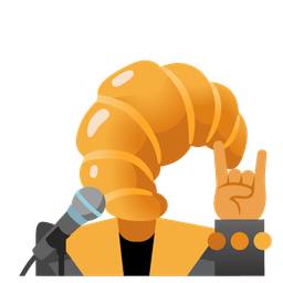 croissant and microphone