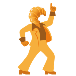 croissant and mirror ball