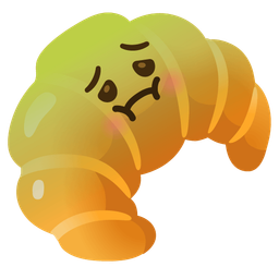 croissant and nauseated face