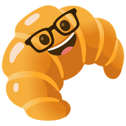 croissant and nerd face