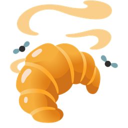 croissant and pile of poo