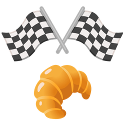 croissant and racing car