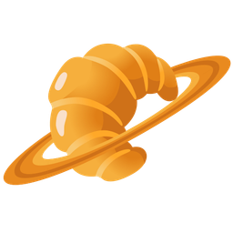 croissant and ringed planet