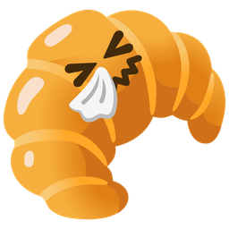 croissant and sneezing face