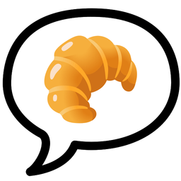 croissant and speech balloon