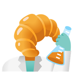 croissant and test tube