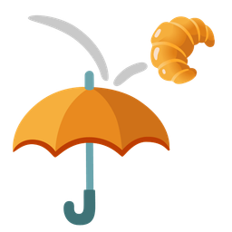 croissant and umbrella